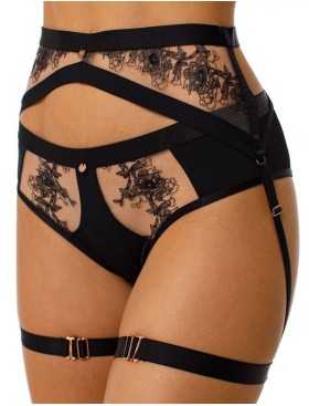 Пояс-чокер Coquette Revue GEISHA 66125-18, Цвет: черный, Размеры: XS