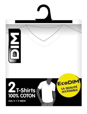 Футболка мужская в наборе (2 шт) Dim 00DN белый, Цвет: белый/белый, Размеры: M, изображение 4