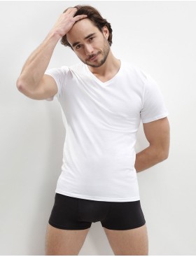 Футболка мужская в наборе (2 шт) Dim 0A6E белый/серый, Цвет: белый/серый, Размеры: M, изображение 2