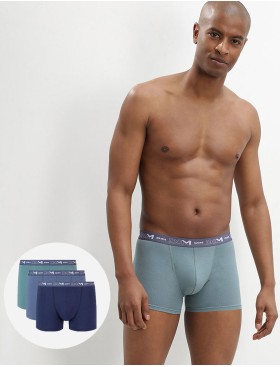 Набор мужских боксеров (3 шт) Dim 6596/3 зеленый/синий/джинсовый, Цвет: зеленый/синий/джинсо, Размеры: L