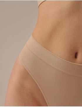 Трусы стринги с высокой посадкой MY PE044 nudo, Цвет: телесный, Размеры: S/M, изображение 3