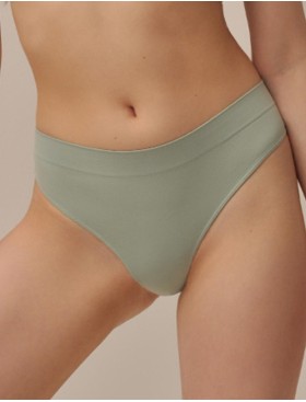 Трусы стринги с высокой посадкой MY PE044 pistache, Цвет: зеленый, Размеры: S/M