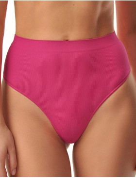 Высокие стринги в рубчик MY PE055 barbie, Цвет: фуксия, Размеры: S