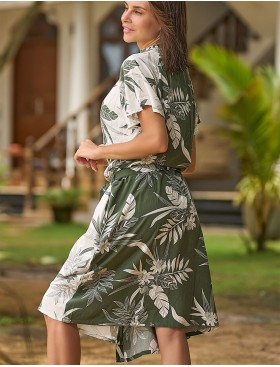 Халат с коротким рукавом Mia-Amore CASSANDRA 1873, Цвет: оливковый, Размеры: 2XL/3XL, изображение 2