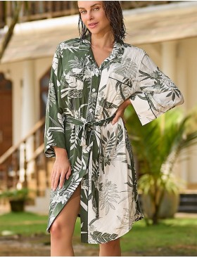 Рубашка-халат Mia-Amore CASSANDRA 1877, Цвет: белый с оливковым, Размеры: M, изображение 3