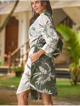 Рубашка-халат Mia-Amore CASSANDRA 1877, Цвет: белый с оливковым, Размеры: M, изображение 2