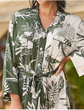 Рубашка-халат Mia-Amore CASSANDRA 1877, Цвет: белый с оливковым, Размеры: M, изображение 4