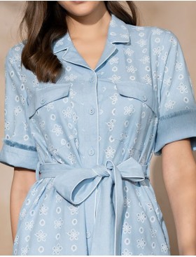 Рубашка хлопковая Mia-Amore CINDY 1847, Цвет: голубой, Размеры: 2XL, изображение 5