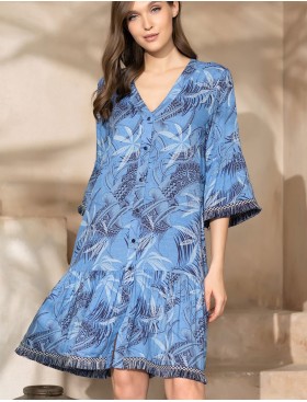 Платье халат Mia-Amore MEXICO 1835, Цвет: лазурный, Размеры: S