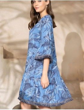 Платье халат Mia-Amore MEXICO 1835, Цвет: лазурный, Размеры: S, изображение 4