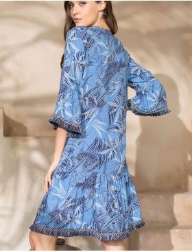 Платье халат Mia-Amore MEXICO 1835, Цвет: лазурный, Размеры: S, изображение 2