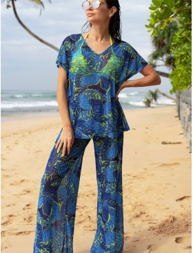 Пляжный комплект Mia-Amore SARDINIA 7346, Цвет: синий, Размеры: S