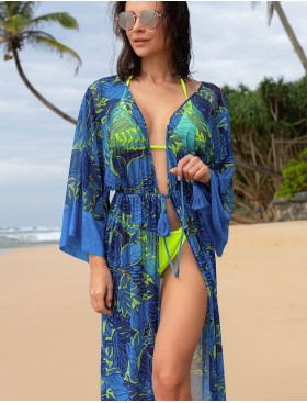 Пляжный халат Mia-Amore SARDINIA 7349, Цвет: синий, Размеры: L/XL