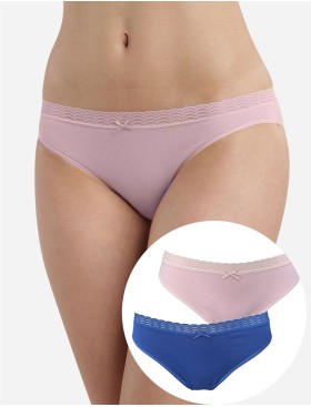 Набор хлопковых трусов Dim ECO 09AJ (2 шт) розовое дерево и чернильный, Цвет: розовое дерево/черни, Размеры: S/M