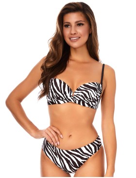 Черно-белый раздельный купальник Ewlon A.7227_961, Цвет: черно-белый, Размеры: L, изображение 2