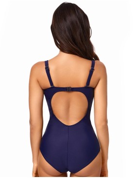 Темно-синий слитный купальник Ewlon K.8093_607, Цвет: темно-синий, Размеры: XL, изображение 3