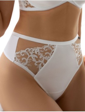 Высокие женские стринги Kris Line YES stringi high waist, Цвет: белый, Размеры: M