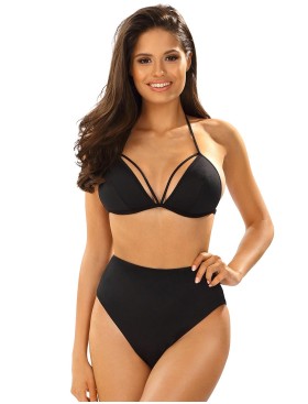 Черный купальник с высокими плавками Lorin L1163/3, Цвет: черный, Размеры: M