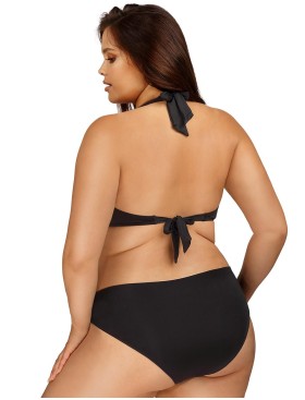 Черный купальник халтер со стрепами Lorin L3130/3, Цвет: черный, Размеры: 70H, изображение 2