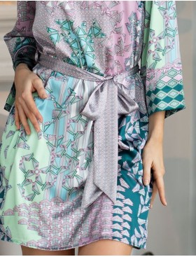 Атласная туника Mia-Amore GEOMETRY 7005, Цвет: мульти, Размеры: S/M, изображение 4