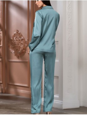 Атласная пижама тройка Mia-Mella JULIA 8735 изумруд, Цвет: изумруд, Размеры: M, изображение 4