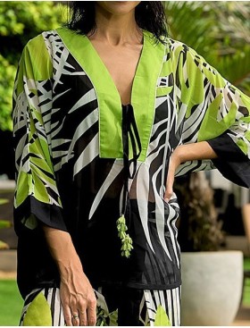 Пляжный комплект брюки и топ Mia-Amore MONTEREY 7336, Цвет: зеленый, Размеры: S, изображение 5