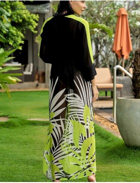 Длинная распашная туника Mia-Amore MONTEREY 7339, Цвет: зеленый, Размеры: L/XL, изображение 2