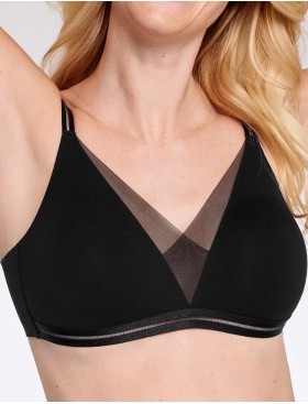 Бесшовный мягкий бюстгальтер Naturana 5658 черный, Цвет: черный, Размеры: 90D