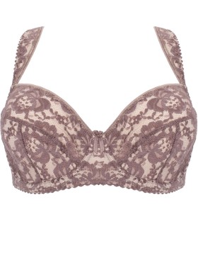 Бюстгальтер мягкий с подкроем Lina A 6017 / 6117 перец-серебристый пион, Цвет: перец/пион, Размеры: 75D, изображение 4