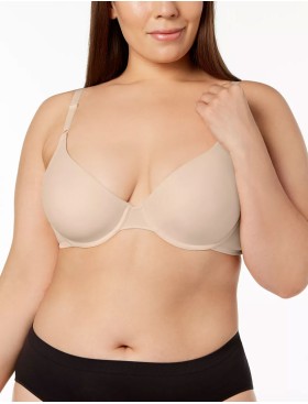 Бюстгальтер формованный гладкий Maidenform 7959 бежевый, Цвет: бежевый, Размеры: 70E, изображение 7