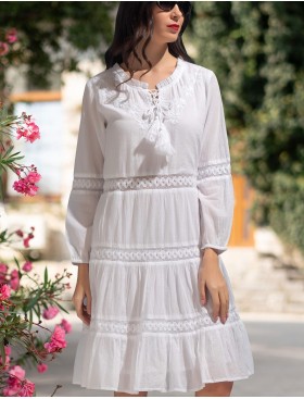 Платье-туника из хлопка Mia-Amore ARGENTINA 1755, Цвет: белый, Размеры: M