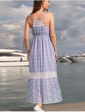 Длинный хлопковый сарафан Mia-Amore DOMINICANA 6903, Цвет: голубой, Размеры: M, изображение 2