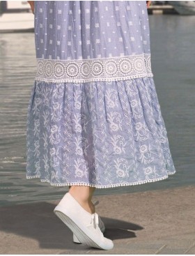 Длинный хлопковый сарафан Mia-Amore DOMINICANA 6903, Цвет: голубой, Размеры: M, изображение 5