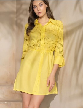 Рубашка хлопковая Mia-Amore ROCHELLE 1617 лимонный, Цвет: лимонный, Размеры: M, изображение 5