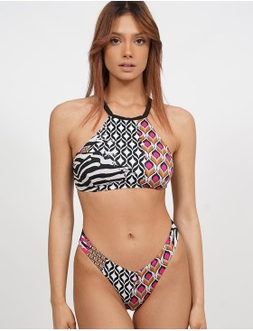 Открытый купальник с топом UNICONF CB280 ESCAPE INTO THE JUNGLE, Цвет: черный, Размеры: S