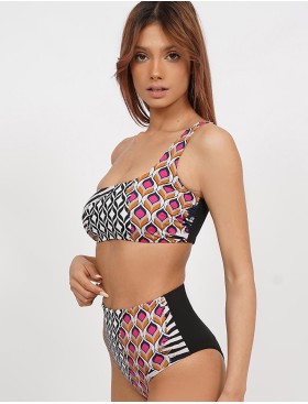 Купальник с ассиметричным топом UNICONF CB281 ESCAPE INTO THE JUNGLE, Цвет: черный, Размеры: M, изображение 3