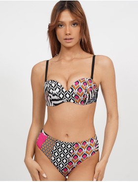 Открытый купальник бандо UNICONF CB282 ESCAPE INTO THE JUNGLE, Цвет: черный, Размеры: 70C