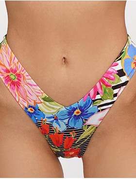 Яркий купальник халтер UNICONF CB295 DREAMY GARDEN, Цвет: голубой, Размеры: XL, изображение 5