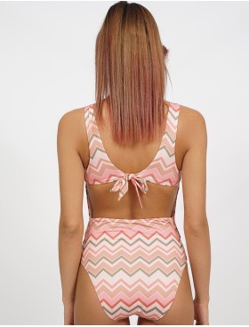Совместный купальник с открытой спиной UNICONF CBI261 TROPICAL FEVER, Цвет: розовый, Размеры: S, изображение 2