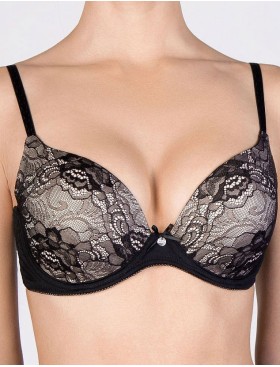 Бюстгальтер балконет с гелевым пуш-ап VOVA APHELIA V68533 черный, Цвет: черный, Размеры: 80C