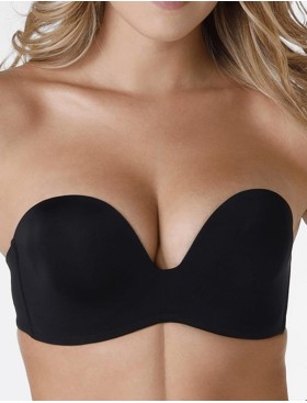 Гладкий бюстгальтер без бретелей Wonderbra W032D черный, Цвет: черный, Размеры: 90B