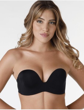 Гладкий бюстгальтер без бретелей Wonderbra W032D черный, Цвет: черный, Размеры: 90B, изображение 3