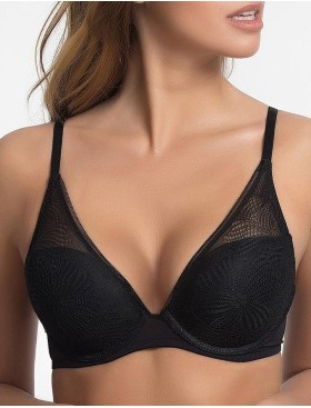 Бюстгальтер пуш-ап Wonderbra W06S9 черный, Цвет: черный, Размеры: 70F