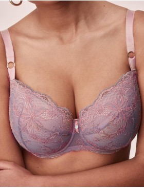 Кружевной бюстгальтер с поролоном Alles MADERA U/W, Цвет: сиреневый, Размеры: 90B