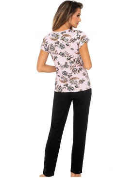 Пижама женская с брюками Donna AISHA pyjamas, Цвет: розовый, Размеры: S, изображение 3