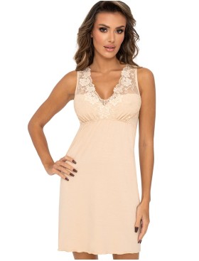 Сорочка с кружевным верхом Donna KRISTINA бежевый, Цвет: бежевый, Размеры: M