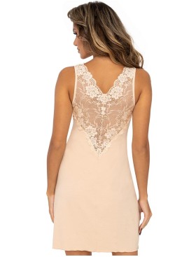 Сорочка с кружевным верхом Donna KRISTINA бежевый, Цвет: бежевый, Размеры: M, изображение 2