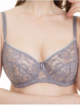 Бюстгальтер с мягкими кружевными чашками Lina A 6010 чайка, Цвет: чайка, Размеры: 70E