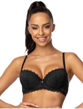 Бюстгальтер балконет пуш-ап MAT ESTELLE czarny M-0198-11-1, Цвет: черный, Размеры: 80C, изображение 3