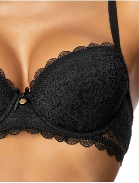 Бюстгальтер балконет пуш-ап MAT ESTELLE czarny M-0198-11-1, Цвет: черный, Размеры: 80C, изображение 4